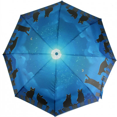RAINDROPS зонт женский кошки, 3 сложения, суперавтомат, полиэстер, купол 104 см. 29815R-03