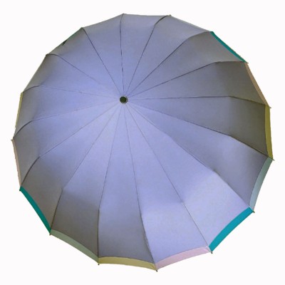ТРИ СЛОНА зонт женский, суперавтомат, 3 сложения, ЭПОНЖ, купол 106 см. L3161 - BLUE